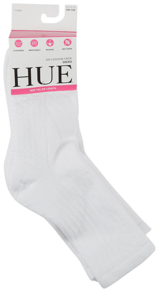Thumbnail 1: Hue Hue Womens 3 Pk Air Cushion Sport Crew Socks 