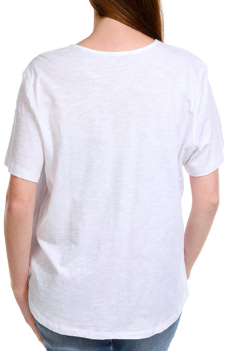 Thumbnail 2: Coral Bay Coral Bay Petite Embroidered Short Sleeve Top 