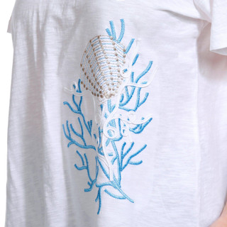 Thumbnail 3: Coral Bay Coral Bay Petite Embroidered Short Sleeve Top 