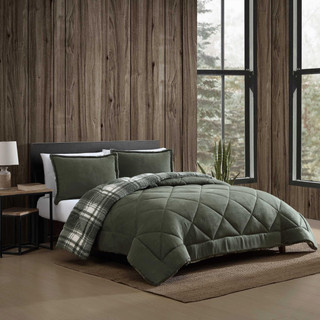 Thumbnail 5: Eddie Bauer Big Plaid Microfiber Comforter & Sham Set 