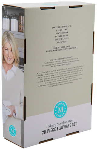 Thumbnail 2: Martha Stewart Martha Stewart 20 pc Halsey Flatware Set 