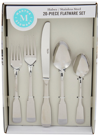 Thumbnail 1: Martha Stewart Martha Stewart 20 pc Halsey Flatware Set 
