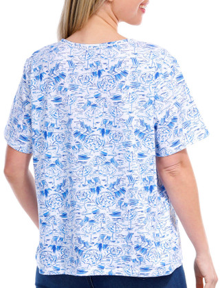 Thumbnail 3: Coral Bay Coral Bay Petite Beach Umbrella Short Sleeve Top 