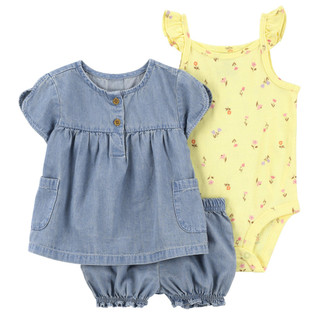 Thumbnail 1: Carters Carters Baby Girls 3 Pc Shorts Set 
