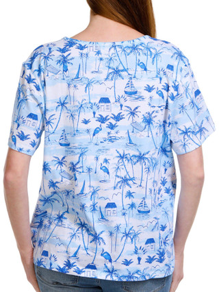 Thumbnail 2: Coral Bay Coral Bay Petite Henley Short Sleeve Top 