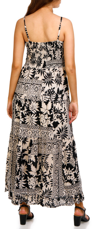 Thumbnail 2: Angie Angie Juniors Floral High Neck Maxi Dress 