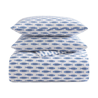 Thumbnail 14: Nautica Nautica Woodblock Fish Duvet Cover Set 