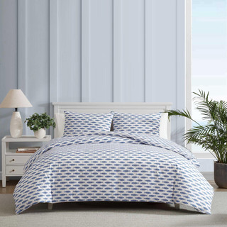 Thumbnail 2: Nautica Nautica Woodblock Fish Duvet Cover Set 