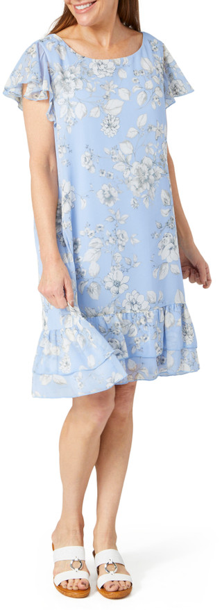 Thumbnail 1: Connected Apparel Connected Apparel Womens Sleeveless Flutter Hem Mini Dress 