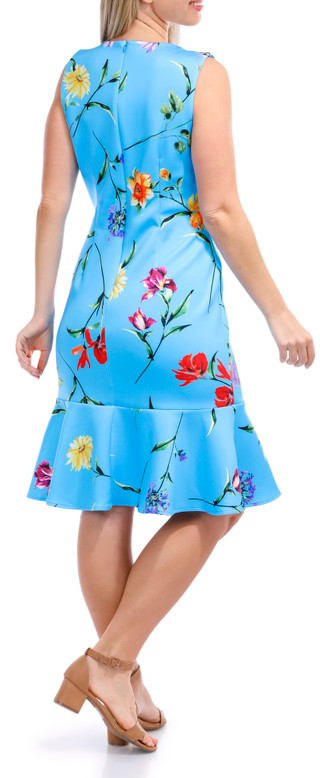 Thumbnail 3: Donna Ricco Donna Ricco Womens Sleeveless Print Scuba Flare Dress 