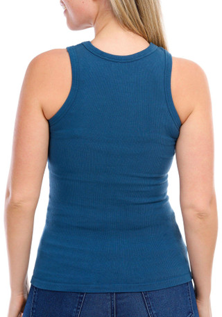 Thumbnail 3: BUNULU Bunulu Womens Solid Sleeveless Ribbed Crew Tank 