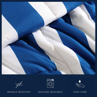 Thumbnail 28: Nautica Nautica Kids 3-Piece Huck Stripe Comforter & Sham Set 