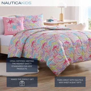 Thumbnail 22: Nautica Nautica Kids 3-Piece Huck Stripe Comforter & Sham Set 