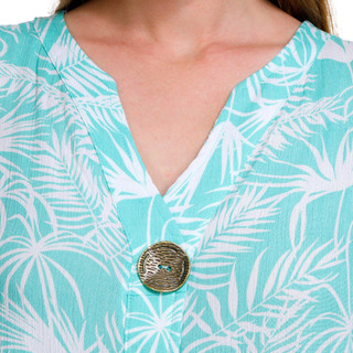 Thumbnail 3: Coral Bay Coral Bay Petite Button Front Detail Printed Top 