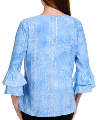 Thumbnail 2: Coral Bay Coral Bay Petite Sequin Embellished 3/4 Sleeve Top 