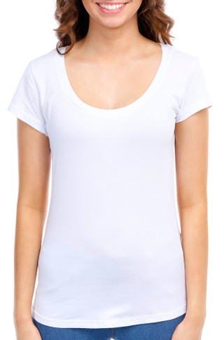 Thumbnail 1: Aveto Aveto Juniors Solid Scoop Neck Cap Sleeve Top 