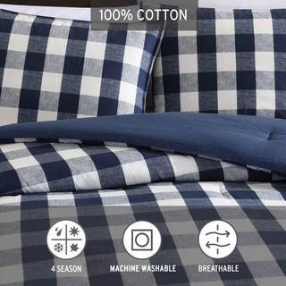 Thumbnail 24: Eddie Bauer Eddie Bauer Lakehouse Plaid Duvet Cover Set 