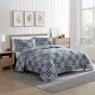 Thumbnail 4: Eddie Bauer Eddie Bauer Cozy Plaid Patchwork Quilt & Sham Set 