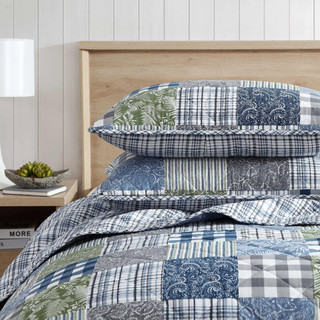 Thumbnail 13: Eddie Bauer Eddie Bauer Cozy Plaid Patchwork Quilt & Sham Set 