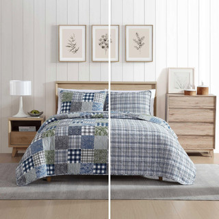 Thumbnail 12: Eddie Bauer Eddie Bauer Cozy Plaid Patchwork Quilt & Sham Set 