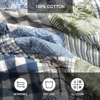 Thumbnail 37: Eddie Bauer Eddie Bauer Cozy Plaid Patchwork Quilt & Sham Set 