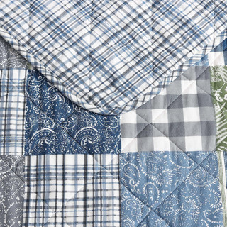 Thumbnail 34: Eddie Bauer Eddie Bauer Cozy Plaid Patchwork Quilt & Sham Set 