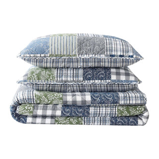 Thumbnail 32: Eddie Bauer Eddie Bauer Cozy Plaid Patchwork Quilt & Sham Set 