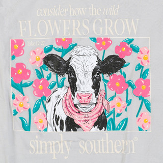 Thumbnail 3: SIMPLY SOUTHERN Simply Southern Big Girls Long Sleeve Floral Cow Top 
