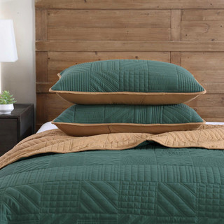 Thumbnail 13: Eddie Bauer Eddie Bauer Solid Washed Microfiber Quilt & Sham Set 