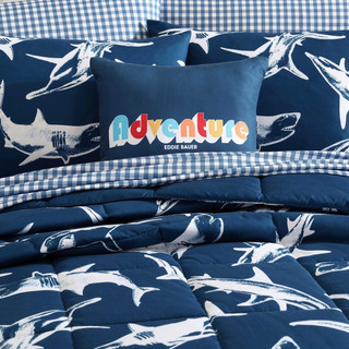 Thumbnail 15: Eddie Bauer Eddie Bauer Kids Vinny And Shark Friends Comforter Sham Set 