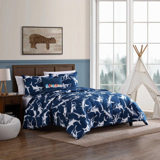 Thumbnail 3: Eddie Bauer Eddie Bauer Kids Vinny And Shark Friends Comforter Sham Set 