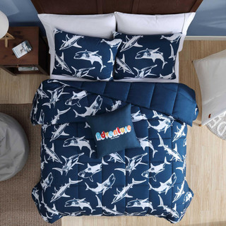 Thumbnail 14: Eddie Bauer Eddie Bauer Kids Vinny And Shark Friends Comforter Sham Set 