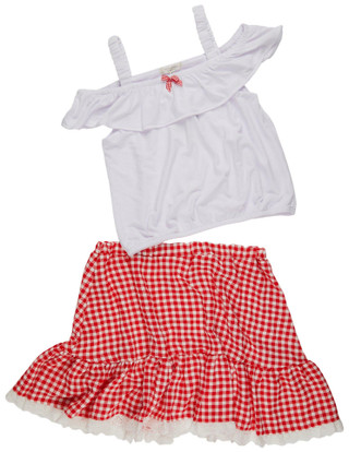 Thumbnail 1: No Comment No Comment Big Girls 2 Pc Gingham Skirt Set 