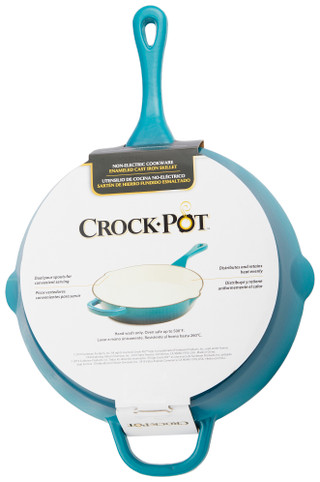Thumbnail 4: Crock-Pot Crockpot 12 in Artisan Enameled Cast Iron Skillet 