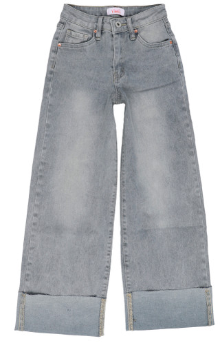 Thumbnail 1: YMI YMI Big Girls Cuffed Wide Leg Jeans 