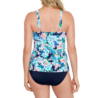 Thumbnail 2: Paradise Bay Paradise Bay Womens Ditsy Day Fauxkini One Piece Swimsuit 