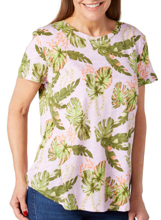 Thumbnail 1: Blue Sol Blue Sol Womens Short Sleeve Baja Print Luxey Scoop Top 