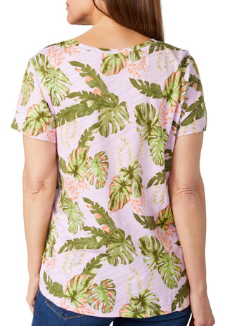 Thumbnail 2: Blue Sol Blue Sol Womens Short Sleeve Baja Print Luxey Scoop Top 