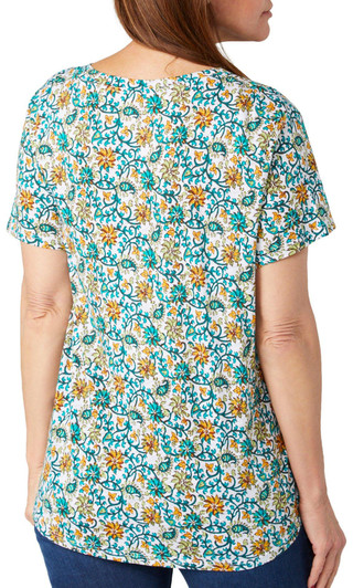 Thumbnail 2: Blue Sol Blue Sol Womens Short Sleeve Summer Vines Luxey Scoop Top 