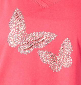 Thumbnail 3: Coral Bay Coral Bay Womens Short Sleeve Embellished Tee 