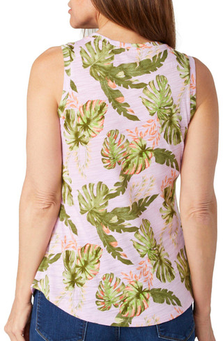Thumbnail 2: Blue Sol Blue Sol Womens Luxey Baja Tropical Print Scoop Tank Top 