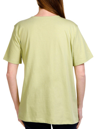 Thumbnail 2: Coral Bay Coral Bay Womens Solid Embellished Short Sleeve Top 
