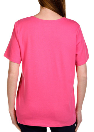 Thumbnail 2: Coral Bay Coral Bay Womens Short Sleeve Palm Tree Top 