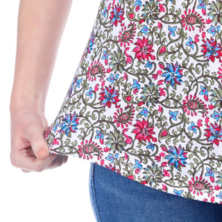 Thumbnail 4: Blue Sol Blue Sol Womens Luxey Summer Vines Print Scoop Tank Top 