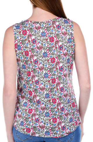 Thumbnail 3: Blue Sol Blue Sol Womens Luxey Summer Vines Print Scoop Tank Top 
