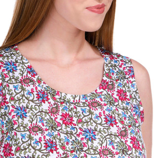 Thumbnail 2: Blue Sol Blue Sol Womens Luxey Summer Vines Print Scoop Tank Top 
