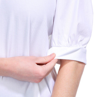 Thumbnail 2: Blue Sol Blue Sol Womens Poplin Puff Sleeve Henley Top 