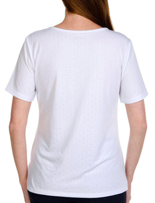 Thumbnail 2: Coral Bay Coral Bay Womens Keyhole Ring Short Sleeve Top 