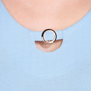 Thumbnail 3: Coral Bay Coral Bay Womens Keyhole Ring Short Sleeve Top 