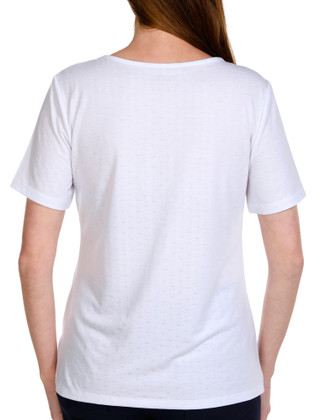 Thumbnail 2: Coral Bay Coral Bay Womens Keyhole Ring Short Sleeve Top 